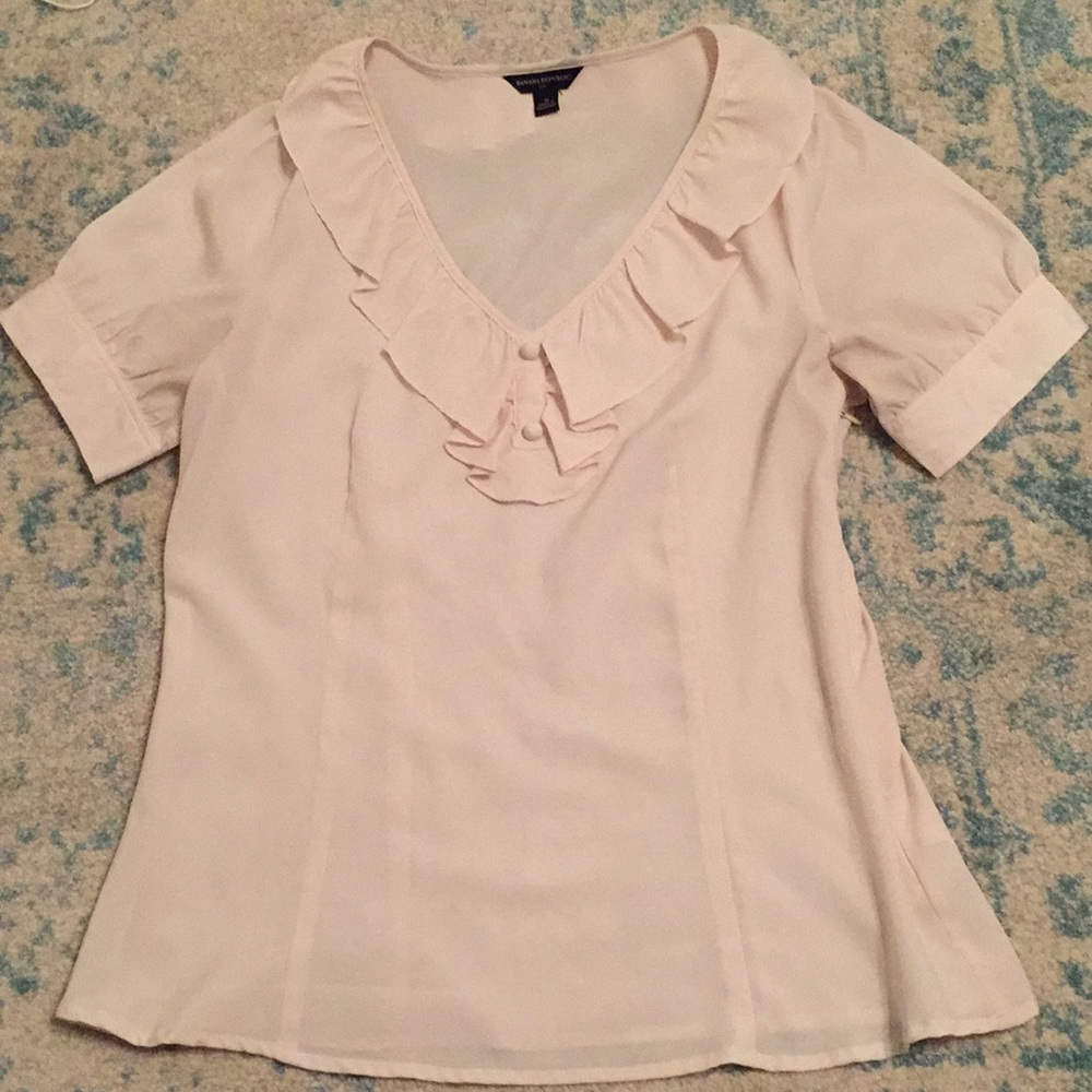 Women’s nude banana republic blouse size m